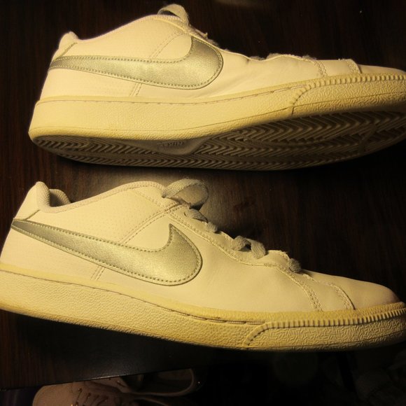 Nike Court Royale White Metallic Silver women's sneaker size 9.5 - Picture 3 of 7